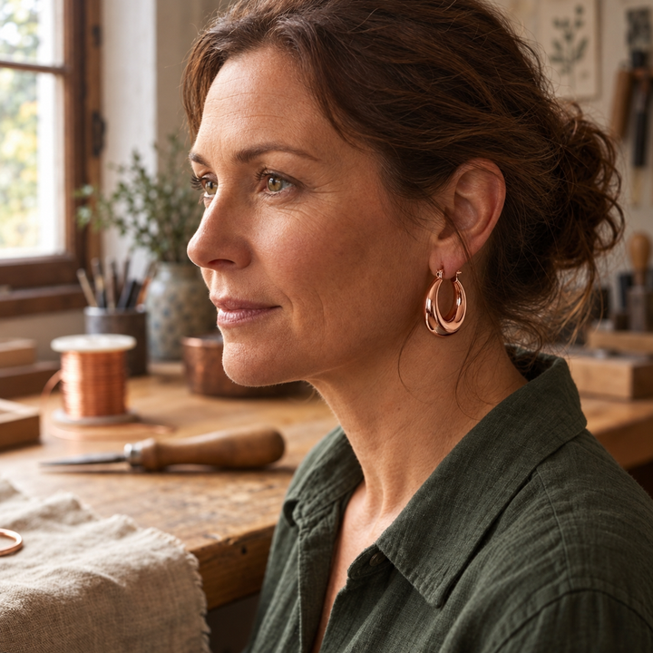 Miriam's Marl Copper Earrings