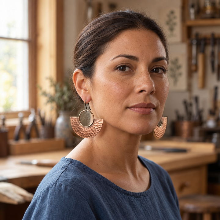 Miriam's Sol Copper Earrings