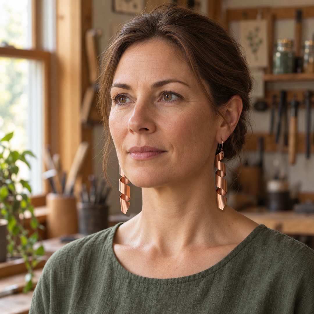Miriam's Dusk Copper Earrings