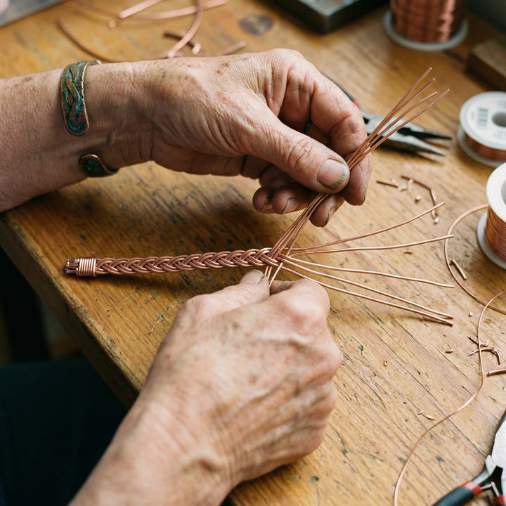 Miriam's Reed Copper Anklet