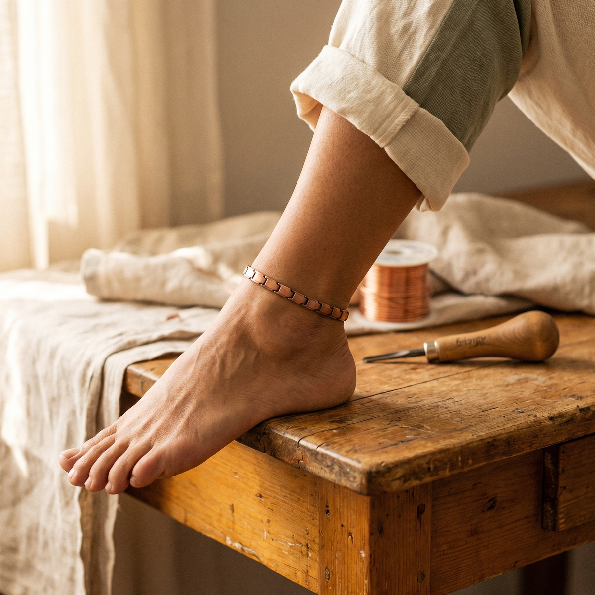 Miriam's Shore Copper Anklet