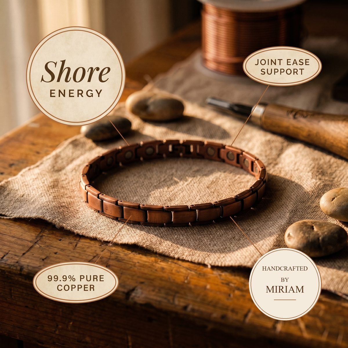 Miriam's Shore Copper Anklet