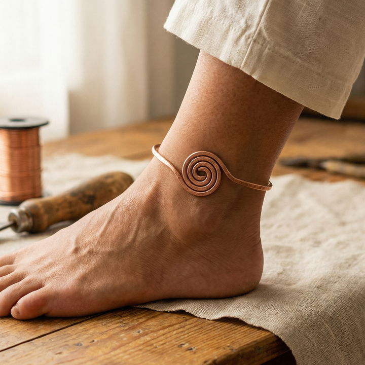 Miriam's Coil Copper Anklet