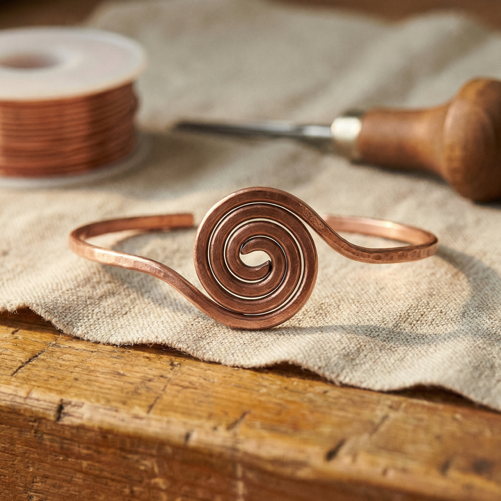 Miriam's Coil Copper Anklet