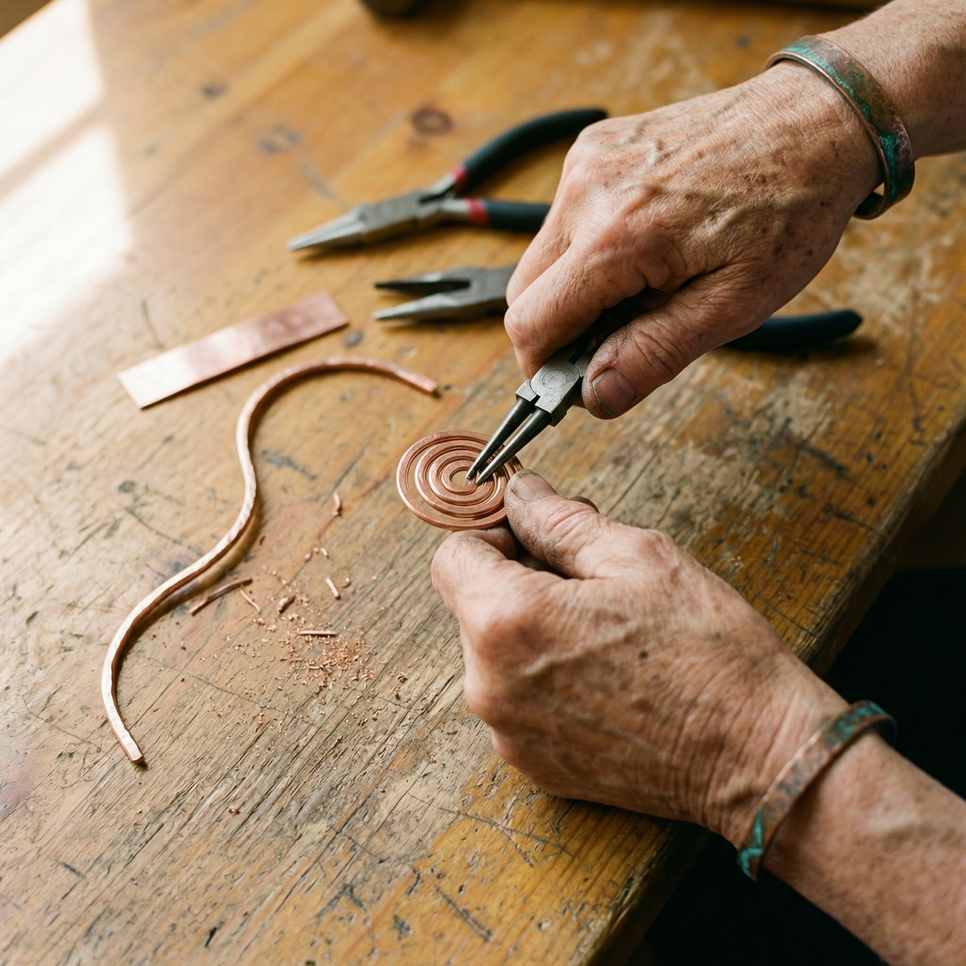 Miriam's Coil Copper Anklet