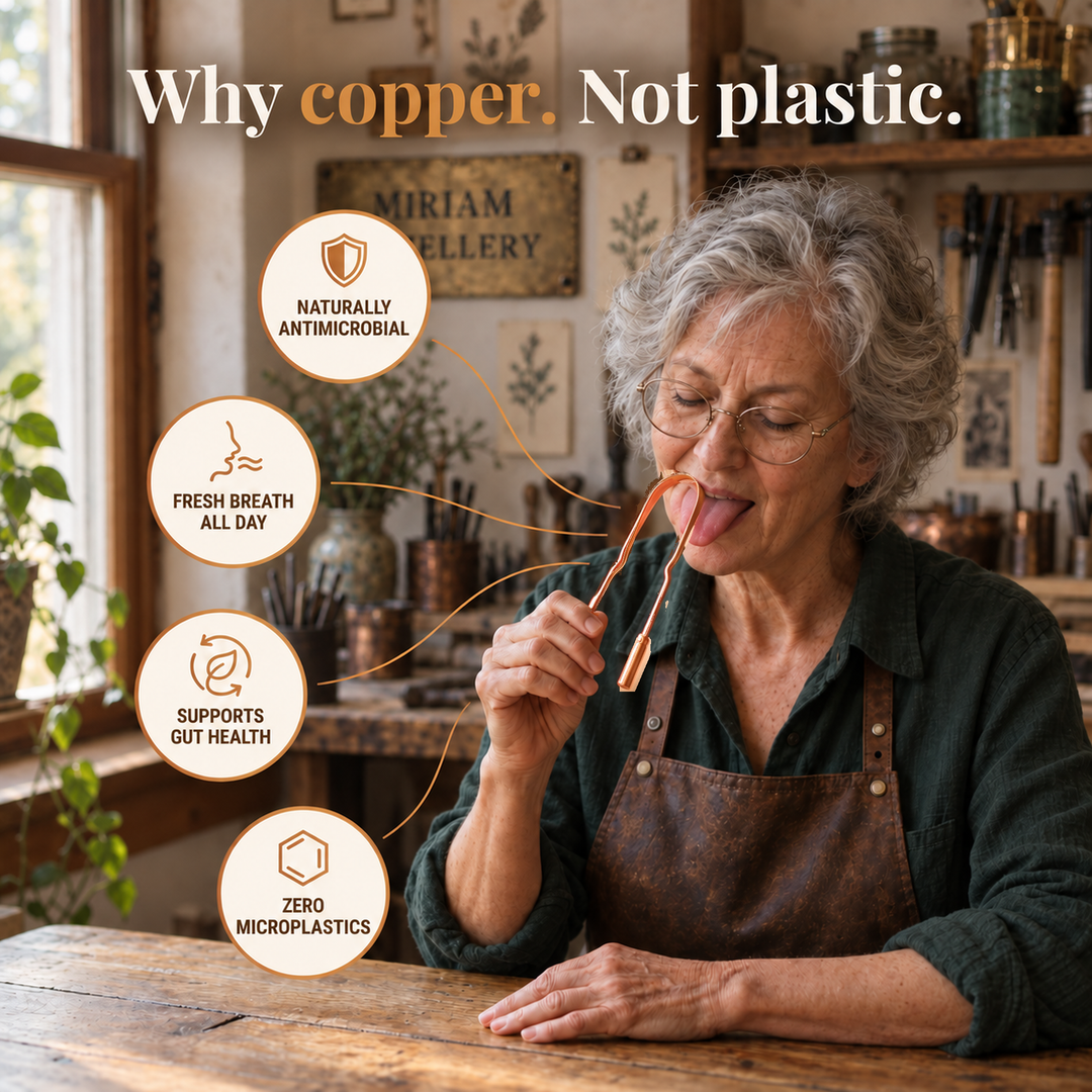 Pure Copper Tongue Scraper