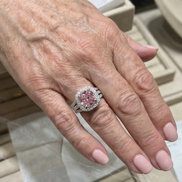 Aurelia | Rose Gold Halo Ring