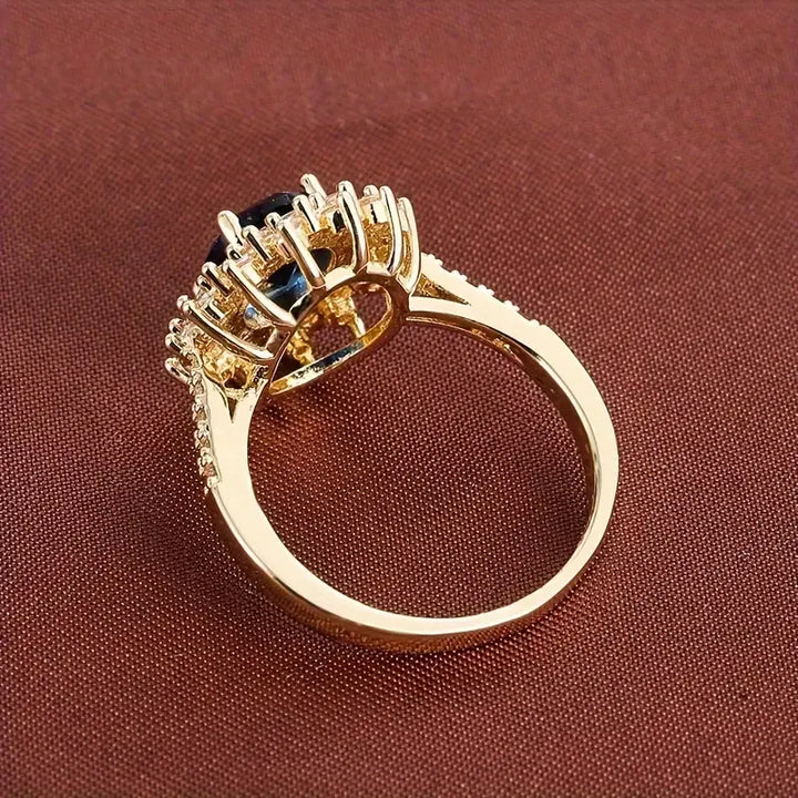 Sappho | Oval Blue Ring