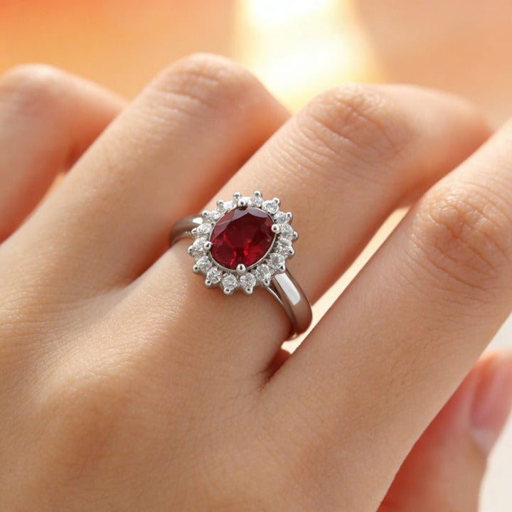 Ruby | Classic Halo Ring
