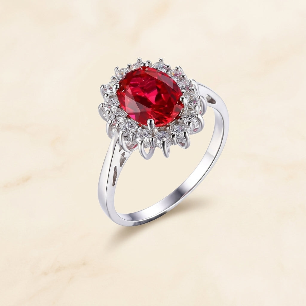 Ruby | Classic Halo Ring