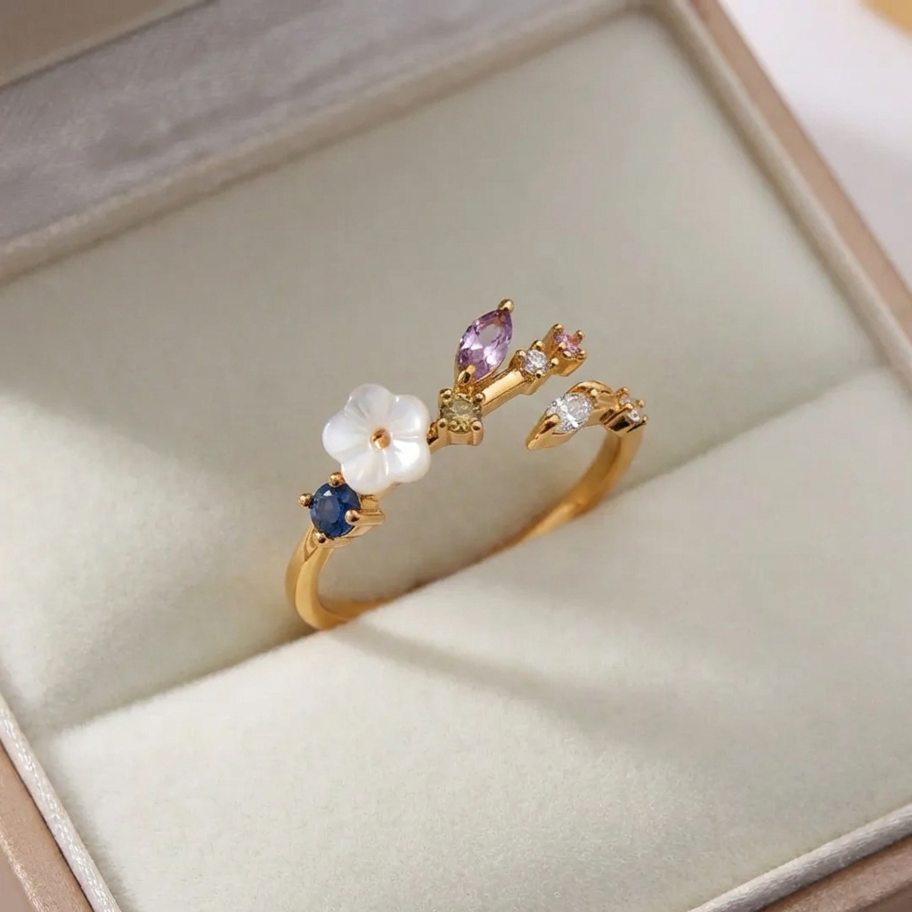 Flora | Adjustable Floral Ring