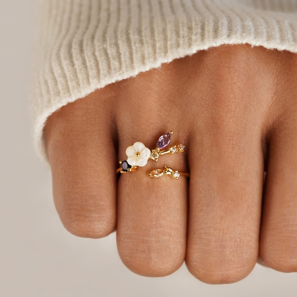 Flora | Adjustable Floral Ring