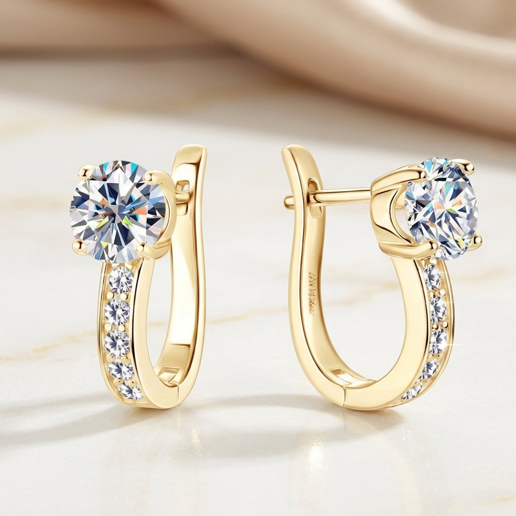 Argo | Moissanite Hoop Earrings
