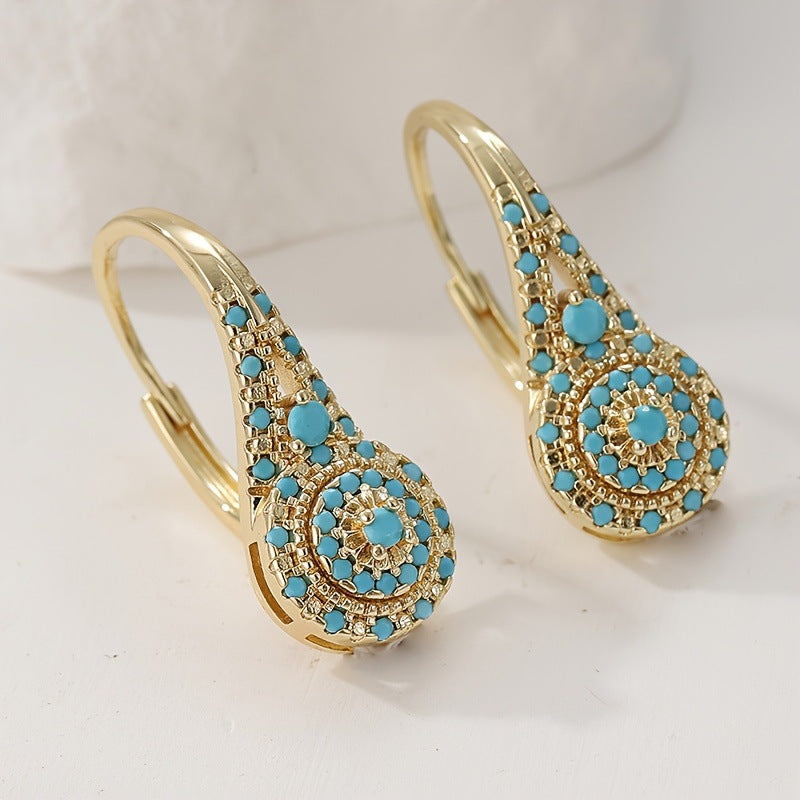 Valenne | Turquoise Cluster Earrings