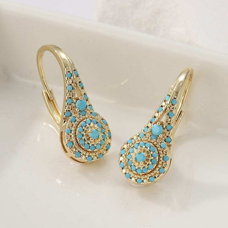 Valenne | Turquoise Cluster Earrings