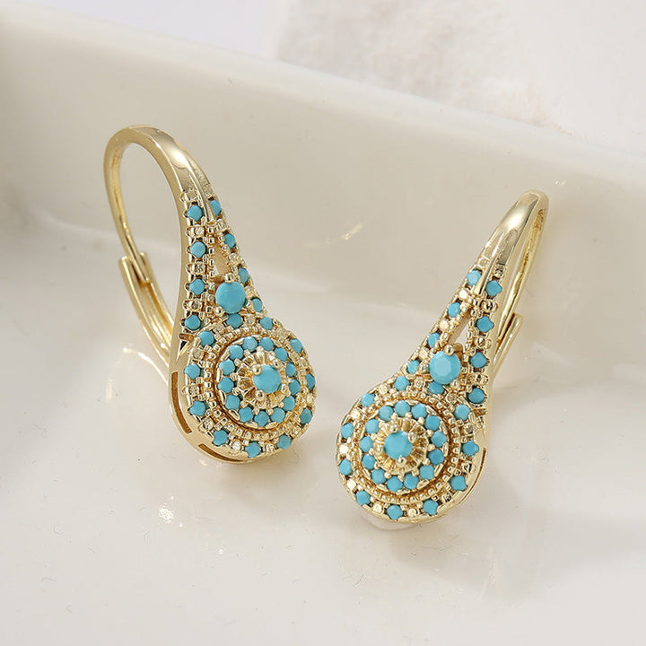 Valenne | Turquoise Cluster Earrings