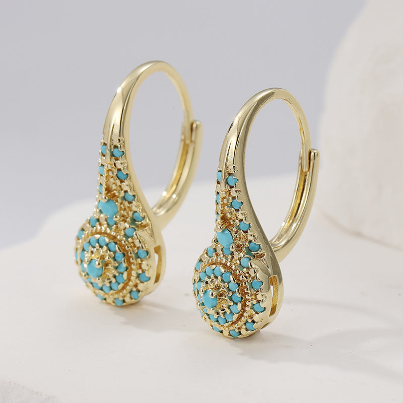 Valenne | Turquoise Cluster Earrings