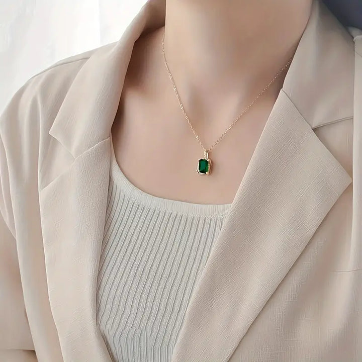 Zarela Fontaine | Green Pendant Necklace