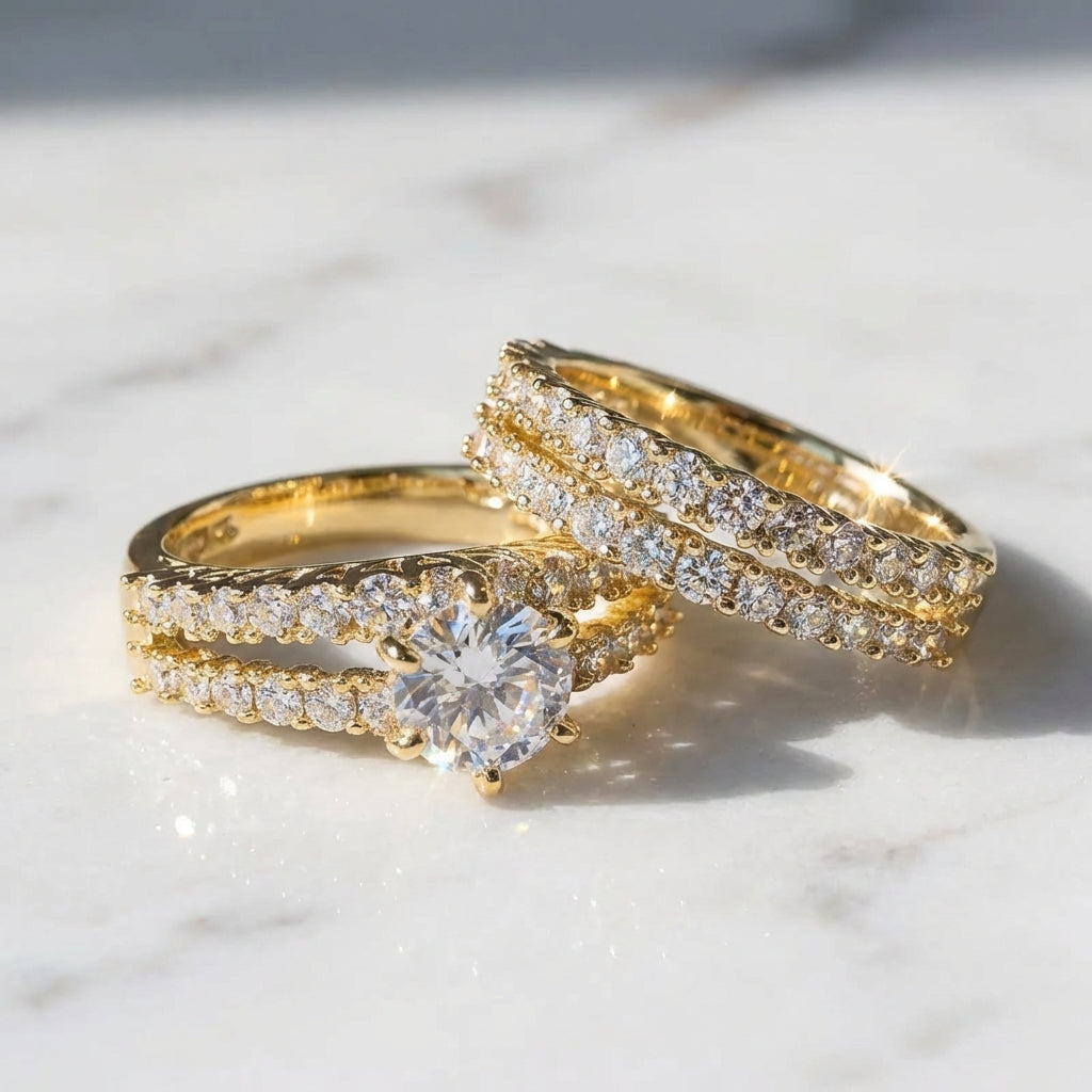 Eternal Radiance | Three-Piece Ring Set