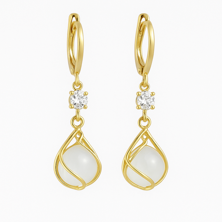 Sterling Silver Round Inlay Earrings