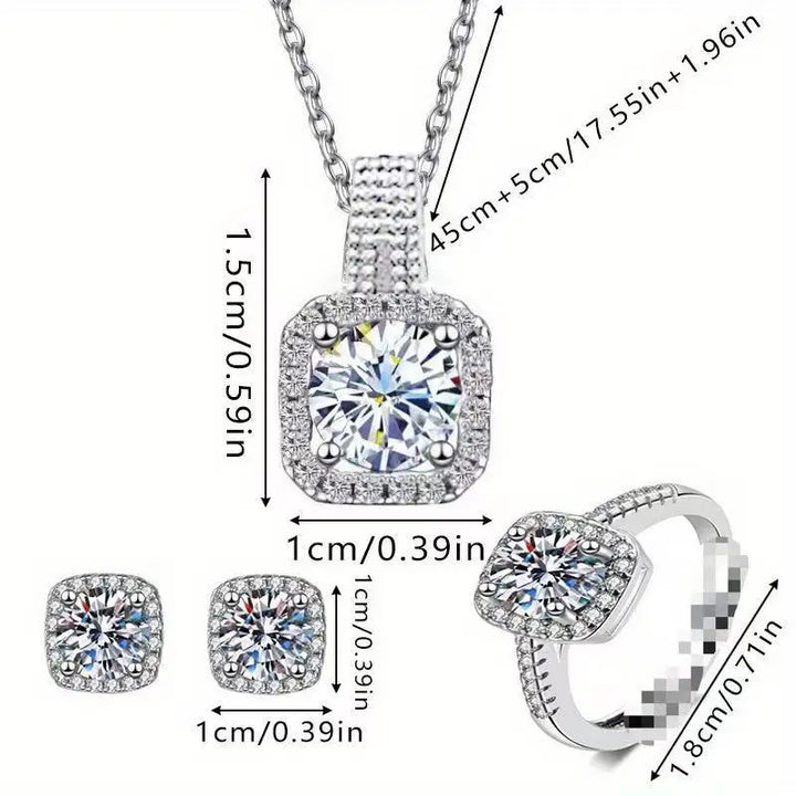 Luxurious Cube Jewelry Set