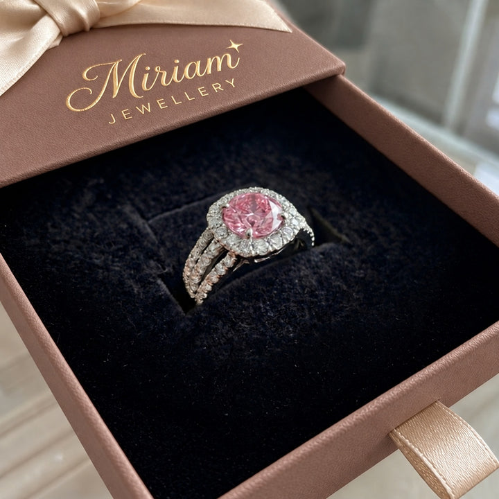 Aurelia | Rose Gold Halo Ring