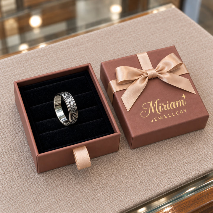 Celtic Heritage Ring in a Miriam Jewellery gift box