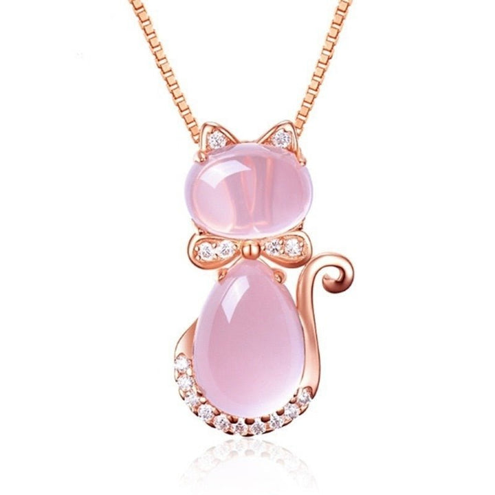 Lovely Pink Cat Necklace