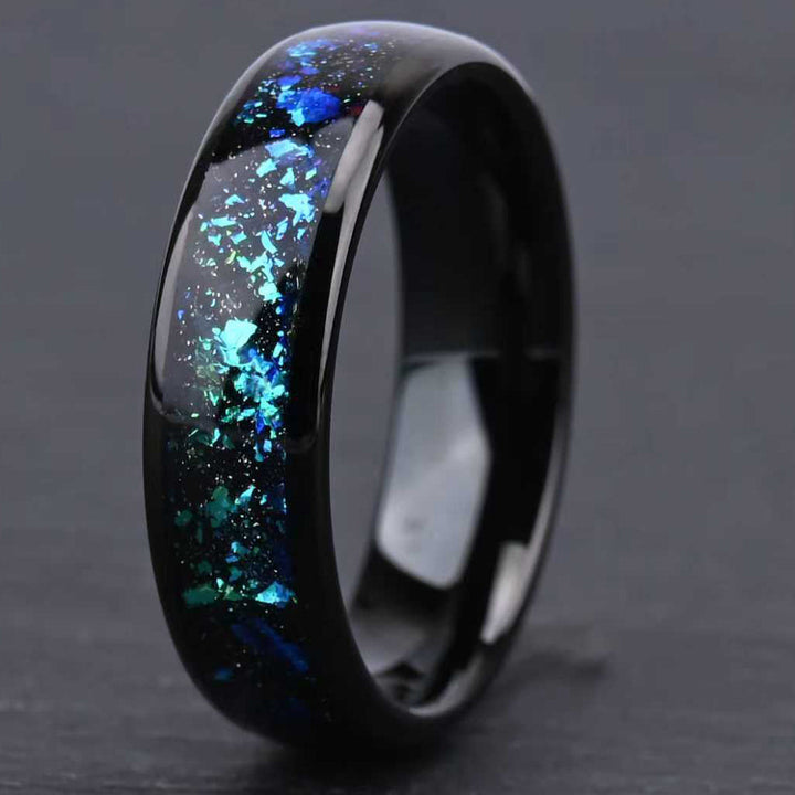 Cosmic Aurora Inlay Ring